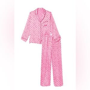 Victoria's Secret Pink and Red Heart Pajama Set